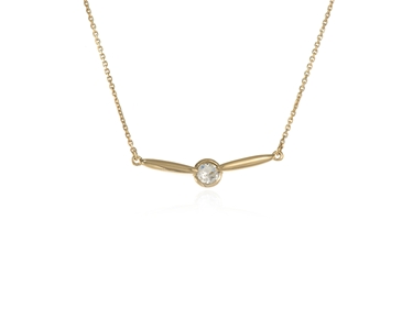 Cachet Swarovski Crystal  Lara Bar Necklace Gold