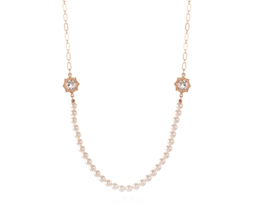 Cachet Swarovski Crystal  Becka Long Necklace Pink Gold