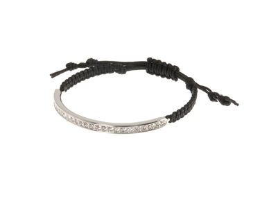 Cachet Swarovski Crystal  Dinah Nautical Cord Bracelet Rhodium