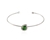 Cachet Swarovski Crystal  Talma Spring Bangle Rhodium Fern Green