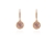 Cachet Swarovski Crystal  Dara Lever Back Earrings Pink Gold