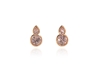 Cachet Swarovski Crystal  Elea Lever Back Earrings Pink Gold