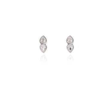 Cachet Swarovski Crystal  Talh Lever Back Earrings Rhodium Crystal