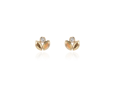 Cachet Swarovski Crystal  Valtina Pierced Earrings Gold