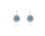 Cachet Swarovski Crystal  Rena Lever Back Earrings Rhodium Aquamarine