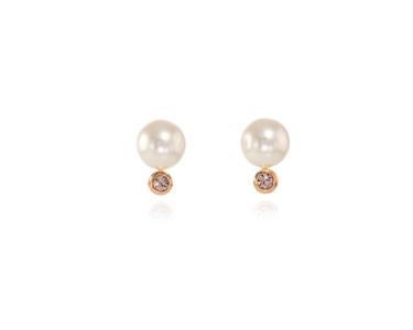 Cachet Swarovski Crystal  Naila Pierced Earrings Pink Gold