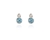 Cachet Swarovski Crystal  Elea Lever Back Earrings Rhodium Aquamarine