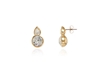 Cachet Swarovski Crystal  Elea Lever Back Earrings Gold