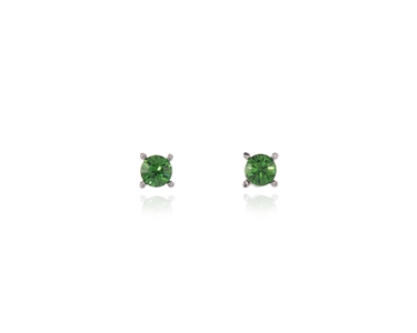 Cachet Swarovski Crystal  Laine Pierced Earrings Rhodium Fern Green