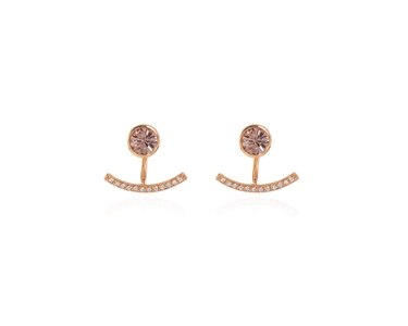 Cachet Swarovski Crystal  Haile Pierced Earrings Pink Gold