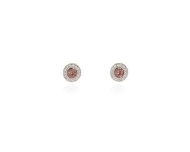 Cachet Swarovski Crystal  Chiyo Pierced Earrings Rhodium Antique Pink