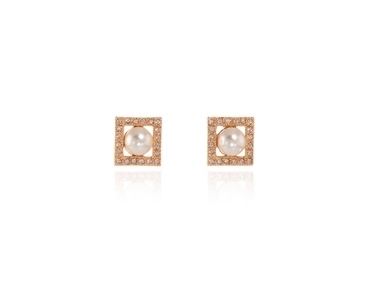 Cachet Swarovski Crystal  Thisbe Pierced Earrings Pink Gold