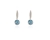 Cachet Swarovski Crystal  Daphne Lever Back Earrings Rhodium Aquamarine