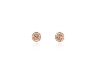 Cachet Swarovski Crystal  Chiyo Pierced Earrings Pink Gold