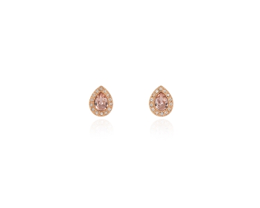 Cachet Swarovski Crystal  Tamsin Pierced Earrings Pink Gold