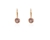 Cachet Swarovski Crystal  Ebba Lever Back Earrings Pink Gold