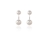 Cachet Swarovski Crystal  Fawn Pierced Earrings Rhodium