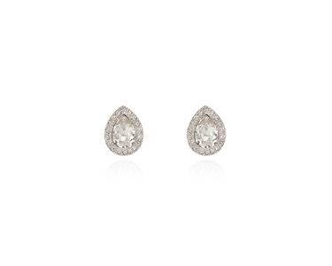 Cachet Swarovski Crystal  Talma Pierced Earrings Rhodium Crystal