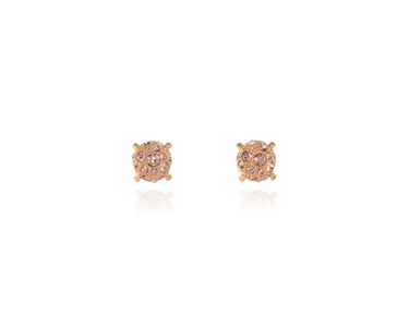 Cachet Swarovski Crystal  Paiva Pierced Earrings Pink Gold
