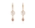 Cachet Swarovski Crystal  Saki Lever Back Earrings Pink Gold