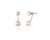 Cachet Swarovski Crystal  Fawn Pierced Earrings Gold