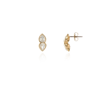 Cachet Swarovski Crystal  Talh Lever Back Earrings Gold