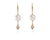Cachet Swarovski Crystal  Saki Lever Back Earrings Gold