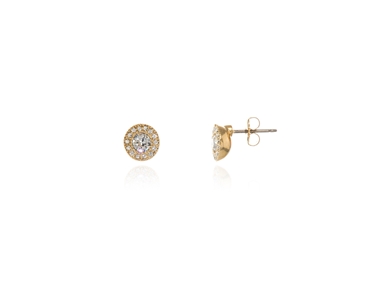 Cachet Swarovski Crystal  Chiyo Pierced Earrings Gold
