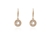 Cachet Swarovski Crystal  Dara Lever Back Earrings Gold Crystal