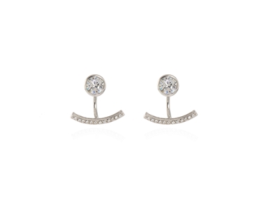 Cachet Swarovski Crystal  Haile Pierced Earrings Rhodium