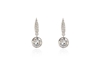 Cachet Swarovski Crystal  Daphne Lever Back Earrings Rhodium Crystal