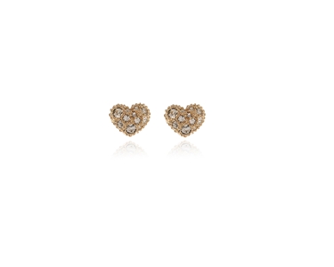 Cachet Swarovski Crystal  Pablo Pierced Earrings Gold
