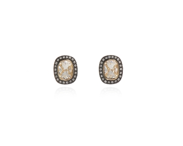 Cachet Swarovski Crystal  Ganya Pierced Earrings Gold