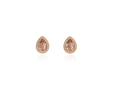 Cachet Swarovski Crystal  Talma Pierced Earrings Pink Gold