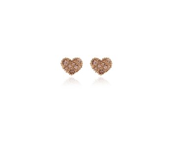 Cachet Swarovski Crystal  Pablo Pierced Earrings Pink Gold