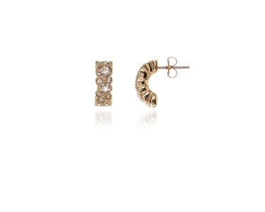 Cachet Swarovski Crystal  Hali Pierced Earrings Gold