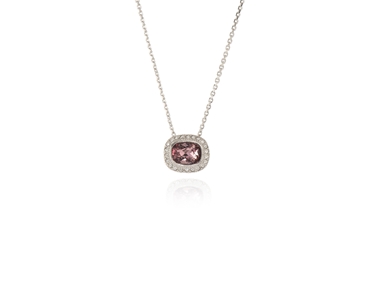 Cachet Swarovski Crystal  Ganya Pendant Rhodium Antique Pink