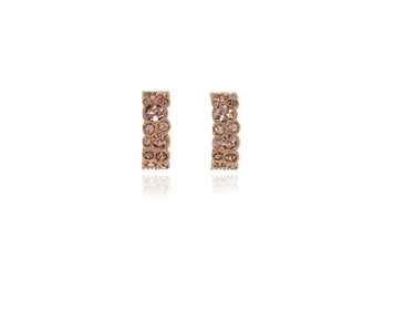 Cachet Swarovski Crystal  Halia Pierced Earrings Pink Gold