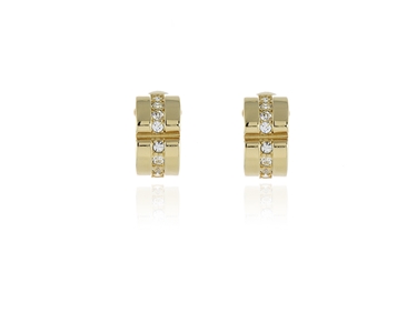 Cachet Swarovski Crystal  Matice Clip Earrings Gold