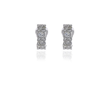 Cachet Swarovski Crystal  Halia Clip Earrings Rhodium