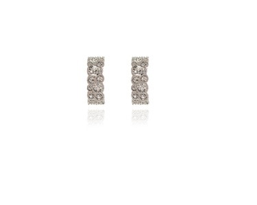Cachet Swarovski Crystal  Halia Pierced Earrings Rhodium
