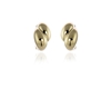polished Lane Clip Earrings Gold