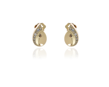 Cachet Swarovski Crystal  Ula Clip Earrings Gold