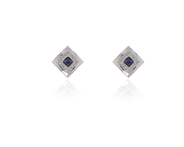 Cachet Swarovski Crystal  Safara Clip Earrings Rhodium