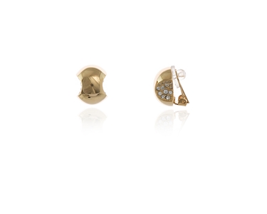 Cachet Swarovski Crystal  Ziggy Clip Earrings Gold