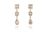 Cachet Swarovski Crystal  Melange Pierced Earrings Gold