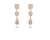 Cachet Swarovski Crystal  Melange Pierced Earrings Pink Gold