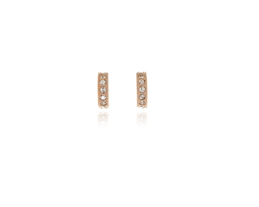 Cachet Swarovski Crystal  Saga Pierced Earrings Pink Gold