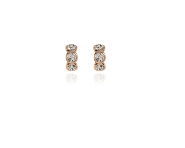 Cachet Swarovski Crystal  Kacia Pierced Earrings Pink Gold