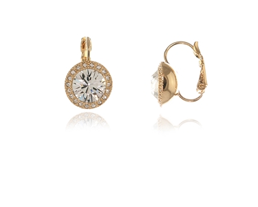 Cachet Swarovski Crystal  Sosie Pierced Earrings Gold
